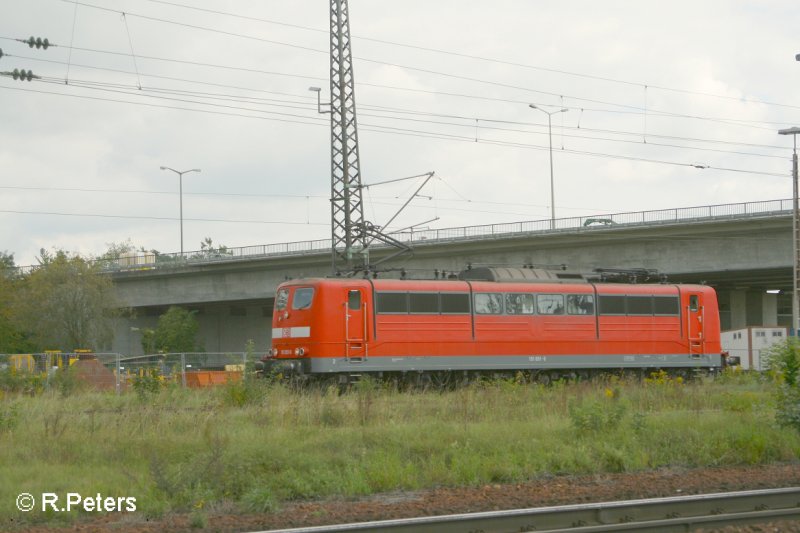 151 051-0 steht in Regensburg Ost abgestellt. 13.09.07