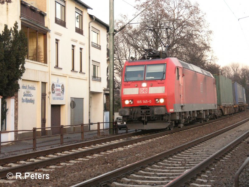 185 145-0 durchfhrt Rdesheim an dme Rhein. 12.02.08