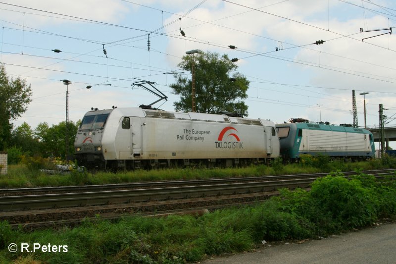 185 537-8 und 464 013 in Regensburg Ost am 13.09.07