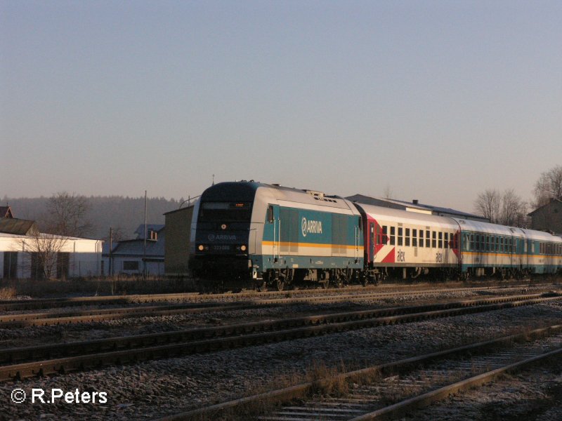 223 068 durchfhrt Pechbrunn mit ein Alex nach Hof. 19.12.07