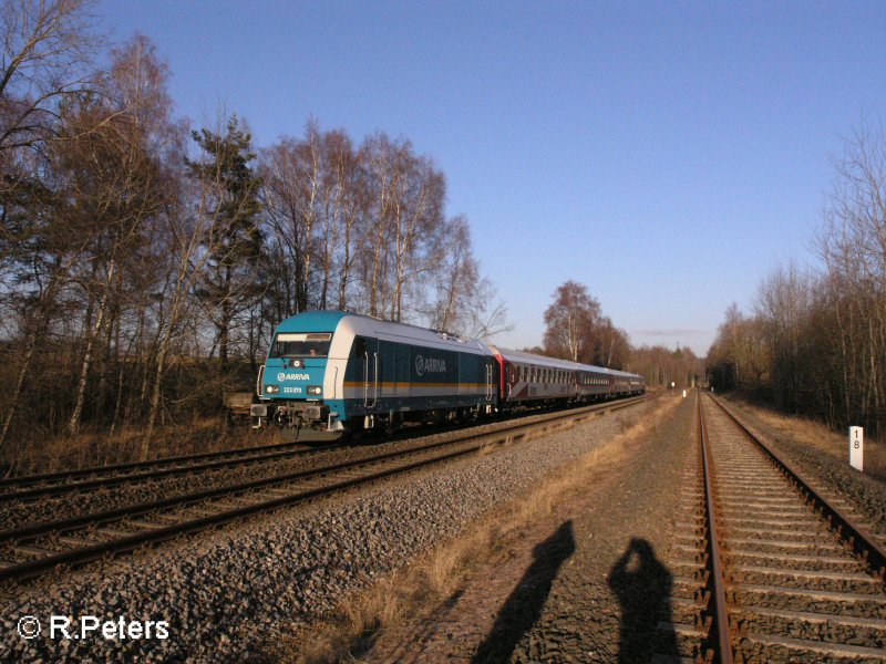 223 070 zieht bei Schnfeld ein Alex nach Mnchen. 18.12.07