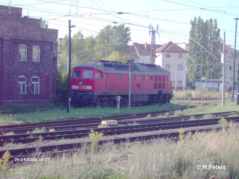 232 395-4 steht in Frankfurt/Oder am Alten Ringlokschuppen abgestellt. 24.09.06