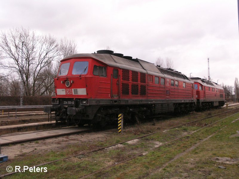 234 551-0 und 234 292-1 stehen in Frankfurt/Oder abgestellt. 07.02.08