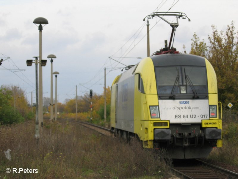 Nachschuss von ES64 U2-017 in Eisenhttenstadt.