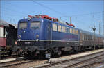 175 Jahre Eisenbahn in Nördlingen / 55 Jahre Bayrisches Eisenbahnmuseum.

Top in Schuss ist 110 262, es sieht sogar fast nach dem originalen kobaltblau aus. Mai 2024.