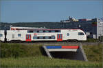 RABe 512 005 (im Bild) und RABe 512 029 bei Salina Raurica. August 2025.