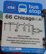 (153'161) - cta-Haltestellenschild - Chicago, Navy Pier - am 18. Juli 2014