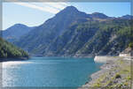 Lago di Livigno mit Staumauer. September 2026.