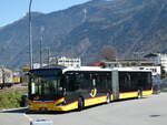 (248'319) - PostAuto Wallis - Nr. 87/VS 548'727/PID 11890 - MAN am 9. April 2023 beim Bahnhof Martigny