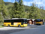 (267'783) - Seiler, Ernen - VS 464'701/PID 10'743 - Iveco (ex PostAuto Wallis) + Oser, Brchen - VS 93'575 - NAW/Lauber (ex Epiney, Ayer PID 1076) am 6. Oktober 2024 in Binn, Fld