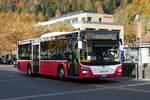 (281'851) - PostAuto Bern - BE 654'090/PID 12'339 - MAN (ex Dr. Richard, A-Wien Nr. 1419) am 28. Oktober 2025 beim Bahnhof Interlaken Ost