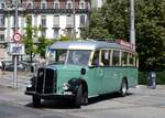 (266'808) - TPF Fribourg - Nr. 307/FR 300'280 - Saurer/Saurer (ex GFM Fribourg Nr. 307; ex GFM Fribourg Nr. 97) am 7. September 2024 in Fribourg, Place Georges Python