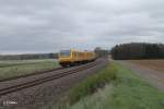 Schienenprüfzug 1 Fahrwegmesszug der DB Systemtechnik geschoben von der 218 392-9 bei Oberteich.