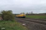 218 392-9 schiebt den Fahrwegmesszug der DB Netz und Instandsetztung Systemtechnik von Nürnberg nach Hof bei Oberteich.