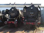 BR 52 8168-8 + BR 44 546 stehen an der Drehscheibe im Eisenbahnmuseum N�rdlingen.