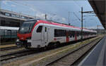 RABe 531 002 war offenbar am Dienstag von Tests aus Richtung Mnchen zurckgekommen und fuhr erst am Freitag weiter. Konstanz, Juli 2025.
