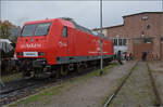 145 046 hatte auch eine Hauptrolle am Dampffest in Rottweil. Die Lok wurde auf den Namen Landkreis Rottweil getauft. Oktober 2026.