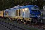 Gleismesszug mit 248 026 'Ivo' von Press. Man beachte die zus�tzlichen Messeinrichtungen an der Pufferbohle. Singen, September 2026.