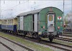Neu beim Verein Rangierlok Schweiz VRLS scheint dieser G�terwagen der BLS, der zuvor als Ger�tewagen Xs in Frutingen stationiert war.