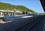 Der Bahnsteigbau des zus�tzlichen Bahnsteigs in Waldshut ist schon fortgeschritten. F�r das k�nftige Fahrplankonzept braucht es ein Gleis 4 f�r den Personenverkehr. April 2026