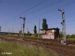 Stillleben in Eisenhttenstadt Stellwerk und Flgelsignale