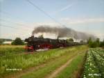 01 1066 und 01 533 ziehen ein Sonderzug der IGE bei Obertraublingen.