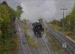 01 180 umf�hrt ihren Zug in Spaichingen. Oktober 2026.