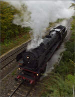 01 180 umf�hrt ihren Zug in Spaichingen. Oktober 2026.
