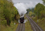 01 180 w�hrend der langen Ausfahrt aus Rottweil auf der Alemannenbahn. Rottweil-Saline, Oktober 2026. 
