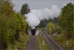 01 180 w�hrend der langen Ausfahrt aus Rottweil auf der Alemannenbahn. Rottweil-Saline, Oktober 2026. 