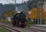 Dampftage Rottweil 2024.

52 7596 setzt in Oberndorf auf die andere Zugseite um. Oktober 2024.