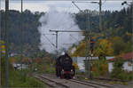 Dampftage Rottweil 2024.

52 7596 setzt in Oberndorf auf die andere Zugseite um. Oktober 2024.