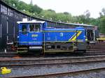 Eine ex-DB Kleindiesellok der Mittelweserbahn steht am 25.05.2008 im Eisenbahnmuseum in Bochum-Dalhausen.