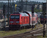 245 006 mit dem IRE 3 nach Friedrichshafen. Singen, August 2024.