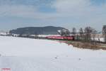 218 498-4 überführt den 628 als Lr 72393 von DC (Chemnitz) - MMF (Mühldorf) bei Lengenfeld.