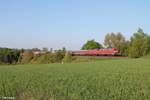 218 426 und 218 401 ziehen den Hochfranken Express DPE 95992 von Hof nach Prag über das Röslau Viadukt bei Seußen in Richtung CZ.