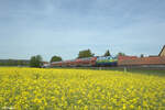 218 443-0 mit dem RE2 RE4863 Hof - München bei Rothenstadt. 01.05.24