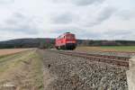 Nachschuss von 232 426-7 bei Oberteich nach Marktredwitz.