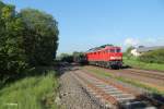 232 330-1 mit dem 49997 Nrnberg - Cheb leer Autozug bei Schnfeld.