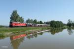 232 587-6 mit dem Umgeleiteten 51683 zwickau - Nrnberg sdlich von Wiesau.