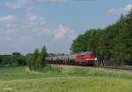 232 703-9 zieht den Kesselzug 98681 NHO - NNR hinter Waldershof.