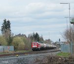 232 201-4 durchfährt Wiesau/Oberpfalz mit dem GC 47384 Cheb - Münchsmünster .08.04.16