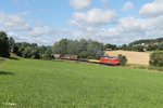 232 093 zieht mit dem 51715 Nürnberg - Seddin bei Letten vorbei.