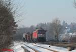 232 909-2 mit einem recht kurzen EZ 45367 bzw jetzt EZ 50862 NNR - XTCH bei Schnfeld.