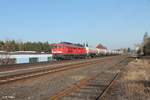 232 262-6 zieht mit einem Gaskesselzug Regensburg Ost - Cheb durch Pechbrunn.