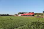 232 262 und 232 609 ziehen in DT den M62578 nach Grafenwöhr Lager bei Marktleuthen.