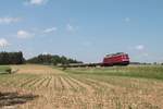 232 259-2 übernahm ab Hof ein Schwellenzug nach Nürnberg kurz vor Marktredwitz.