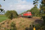 233 322-7 mit Schrottzug 49350 nach Nrnberg bei Schnfeld.