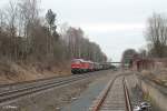 233 306-0 + 233 233 mit dem 51081 Seddin - Nürnberg bei der durchfahrt in Waldershof.