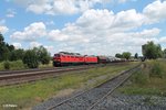 233 525-5 zieht die 145 010 und den 51722 NNR - LLE Frankenwald Umleiter durch Pechbrunn.